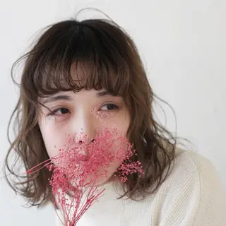 セミロング カラー ヘアアレンジ 🫧透明感カラー/ ボブ/小笠原🪽のヘアスタイル