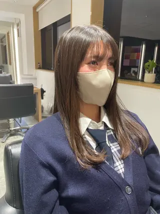 ロング 長町/酸性ストレート /曲がる縮毛矯正のヘアスタイル