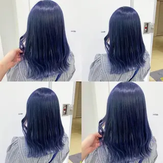 セミロング カラー ヘアアレンジ メンズ 🦋重くない暗髪🦋 Hana🦋のヘアスタイル