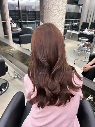 ロング カラー 名古屋栄♡PELE 上品な透明感ベージュのヘアスタイル
