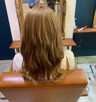 ミディアム カラー ヘアアレンジ 金子 廉のヘアスタイル