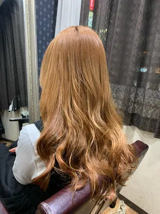 ロング カラー 髪質改善🩵艶髪 ストレート🩵山口のヘアスタイル