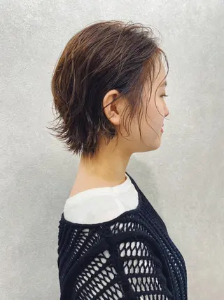 ショート カラー パーマ ヘアアレンジ Kawaguchi Arisaのヘアスタイル