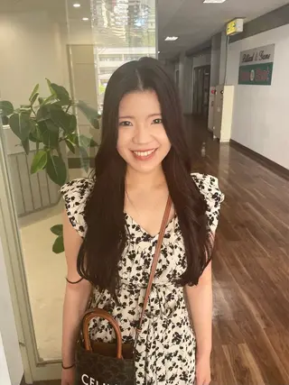 ロング カットモデル 山中 遥のヘアスタイル