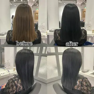 セミロング カラー 髪質改善縮毛矯正 kosuke_IJKのヘアスタイル