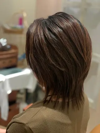 ミディアム 韓国風レイヤーカット 🇰🇷❕モカのヘアスタイル