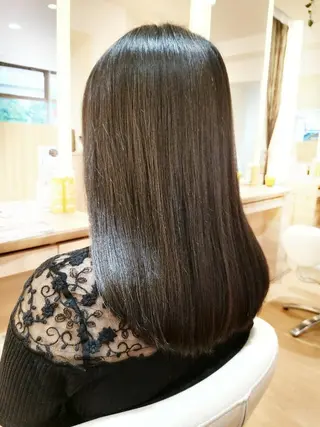 セミロング パーマ 髪質改善/ハイライト 小林秀樹のヘアスタイル