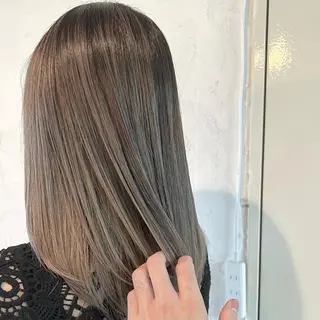 セミロング カラー ヘアアレンジ ✨韓国/外国人風✨ 江原巧のヘアスタイル