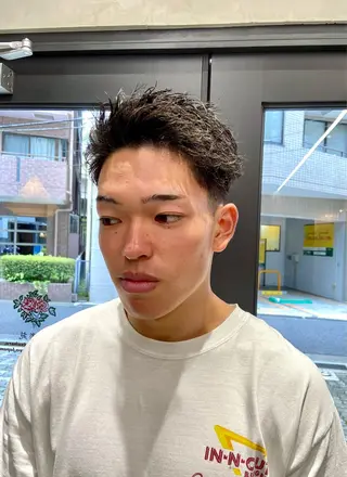 ショート パーマ メンズ FM【エフエム】HAVANA所属・💈圧倒的メンズ特化 明大前美容師💈のヘアスタイル
