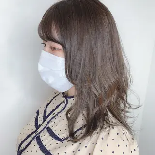 ミディアム カラー パーマ ヘアアレンジ メンズ キッズ ネイル マツエク・マツパ オリーブカラー 特化　　kaiのヘアスタイル