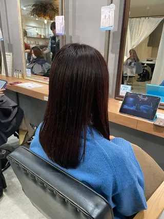 ミディアム カラー 顔周りカット 🎀サヤカ🎀のヘアスタイル