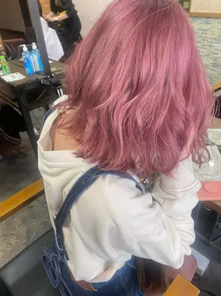 ミディアム カラー ハイトーンカラー🍑 心斎橋のヘアスタイル