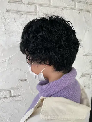 ショート パーマ 【髪質改善】 夏目結以のヘアスタイル
