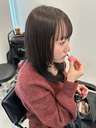 セミロング カラー 海外ヘア/透明感カラ ー🍒nao.のヘアスタイル