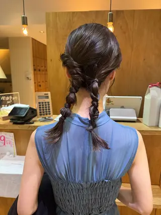 ミディアム ヘアアレンジ 【ヘアセット/美眉】 吉川玲のヘアスタイル