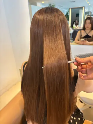 ロング 🎀調布仙川透明感オ リーブカラー干莉🎀のヘアスタイル