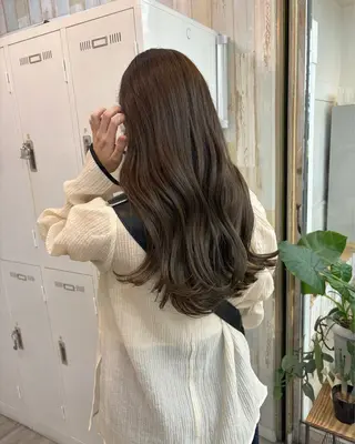 ロング カラー 広島/わかな/ヘア セット/オリーブのヘアスタイル