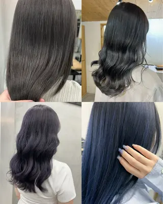 セミロング カラー 🫐寒色系カラー 🫐ヤマナカリリカのヘアスタイル