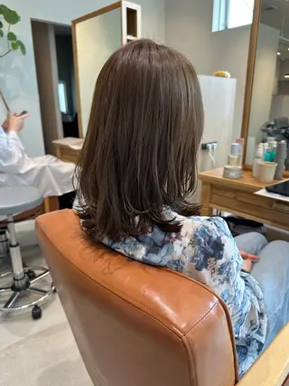 セミロング カラー 永野真也 透明感カラー🪞のヘアスタイル