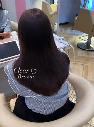 ロング カラー ヘアアレンジ 上品♡韓国レイヤー ‎🤍のの‎🤍のヘアスタイル