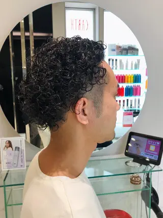 パーマ メンズ 國分 利成のヘアスタイル