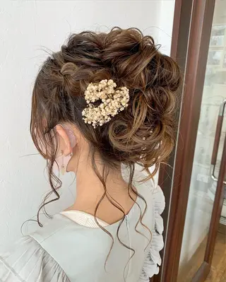 セミロング カラー パーマ ヘアアレンジ メンズ 透明感カラー/ 新潟万代/池野里衣のヘアスタイル