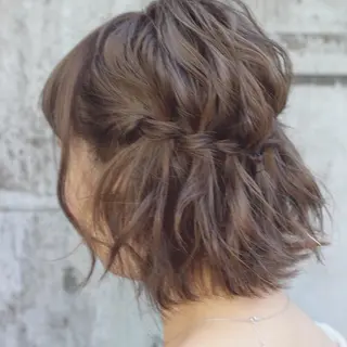 ヘアアレンジ FÜRSTIN所属・西村髪質改善 ブリーチ縮毛矯正のヘアスタイル