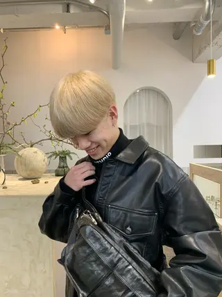 ショート カラー メンズ 似合わせカット ケアパーマ喜来雅由のヘアスタイル