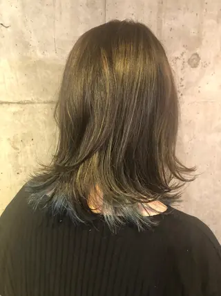 ミディアム カラー ✂︎岡根 京花✂︎のヘアスタイル