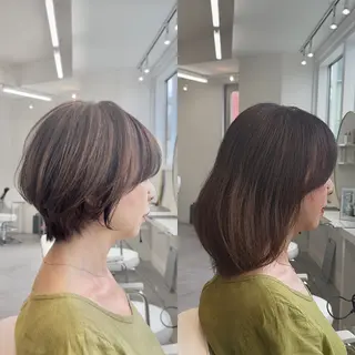 ショート カラー ⭐️小顔ショート⭐️ 大鷲拓海のヘアスタイル