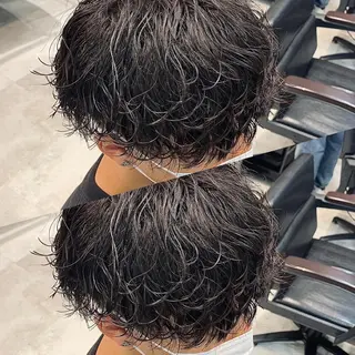 ショート パーマ メンズ AI TOKYO  横浜店所属・メンズ支持数No.1 👑リュウ👑のヘアスタイル