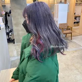 ロング 茜璃/ブリーチカラー /レイヤーカットのヘアスタイル