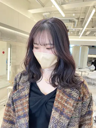 セミロング カラー ヘアアレンジ 🍃柔らかヘアー田中 瑞希🍃のヘアスタイル