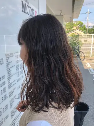 ミディアム パーマ MODE K's松原 YUMIのヘアスタイル