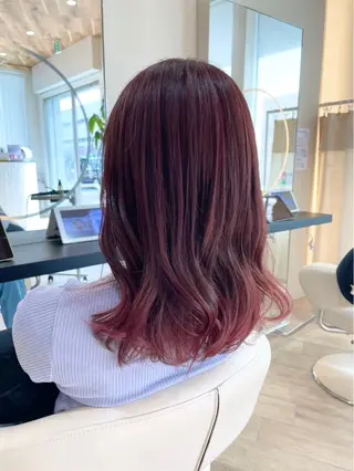 ミディアム カラー 🎀推し活カラー/ ピンクカラー/のののヘアスタイル