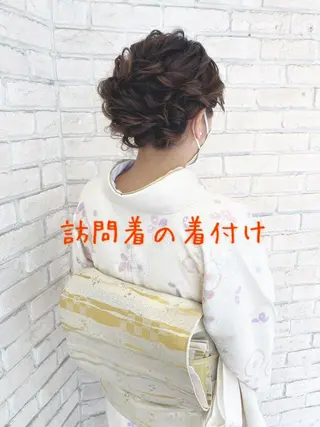 セミロング 白髪ぼかしハイライト 着付けヘアアレンジのその他イメージ