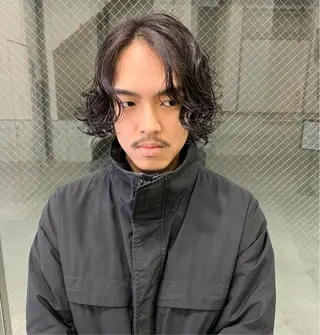 ミディアム パーマ メンズ 【メンズ特化美容師】 岩城　昇悟のヘアスタイル
