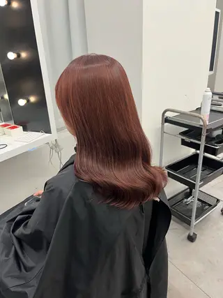 セミロング HONOKA/ ブリーチ無し艶カラーのヘアスタイル