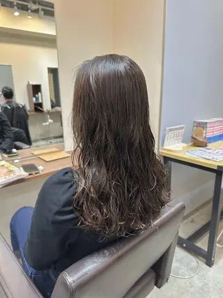 ロング カラー パーマ 縮毛矯正✨ 透明感カラー✨山下のヘアスタイル