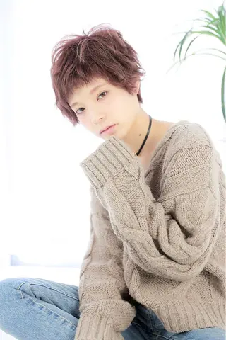 ショート ミディアム カラー 髪質改善 ami byAbsoのヘアスタイル