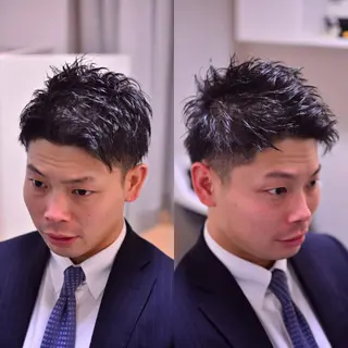 ショート パーマ 染谷 周のヘアスタイル