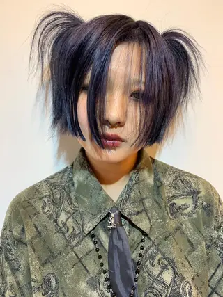 ミディアム 佐藤 純生のヘアスタイル