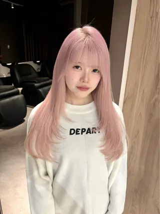 ロング カラー 透明感カラー.似合わ せ🎀amika🎀のヘアスタイル