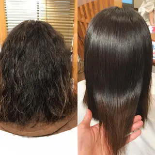 ミディアム カラー パーマ 髪質改善・縮毛矯正・ パーマ講師✨山田夏樹のヘアスタイル