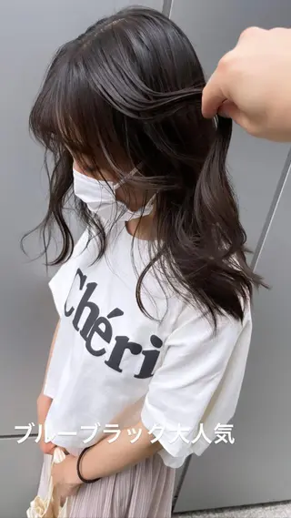 ミディアム カラー 髪質改善 Noe心斎橋店のヘアスタイル