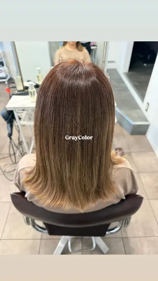 ミディアム カラー 💛 衣瑠麻（ｲﾙﾏ)💛のヘアスタイル