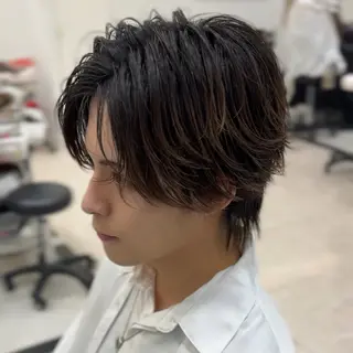 ショート パーマ ヘアアレンジ メンズ SALOWIN名古屋Suite店所属・名古屋のメンズ特化 美容師/わたるのヘアスタイル