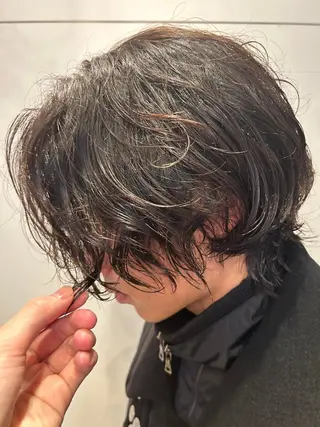 ミディアム メンズ デザインパーマ🌀 KAISEIのヘアスタイル