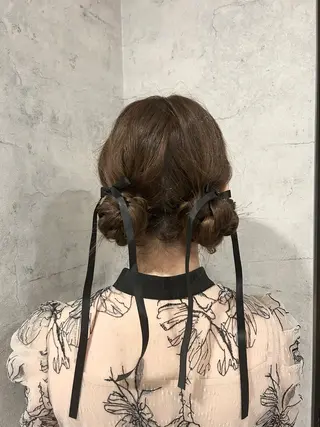 ミディアム ヘアアレンジ パーソナルカラー 診断🍀マリンのヘアスタイル
