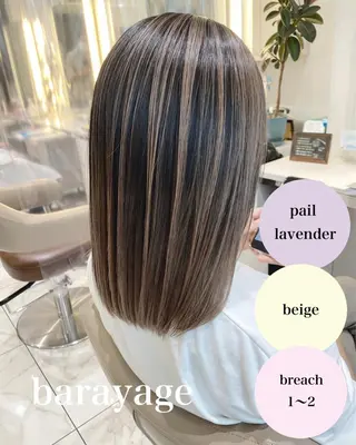 ミディアム カラー 山崎俊輔/髪質改善 /バレイヤージュのヘアスタイル